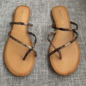Brand New Snake Print Sandals‼️